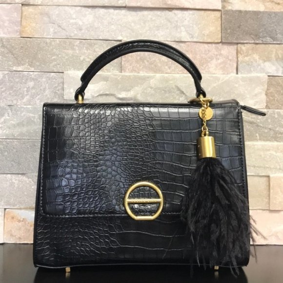 Celine Dion Sonata Croco Handbag - Picture 6 of 10